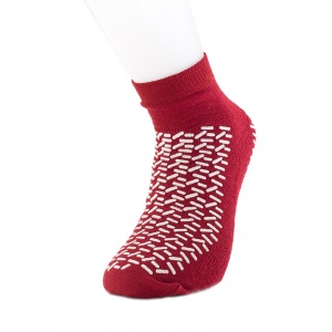 Red non slip hospital socks discount